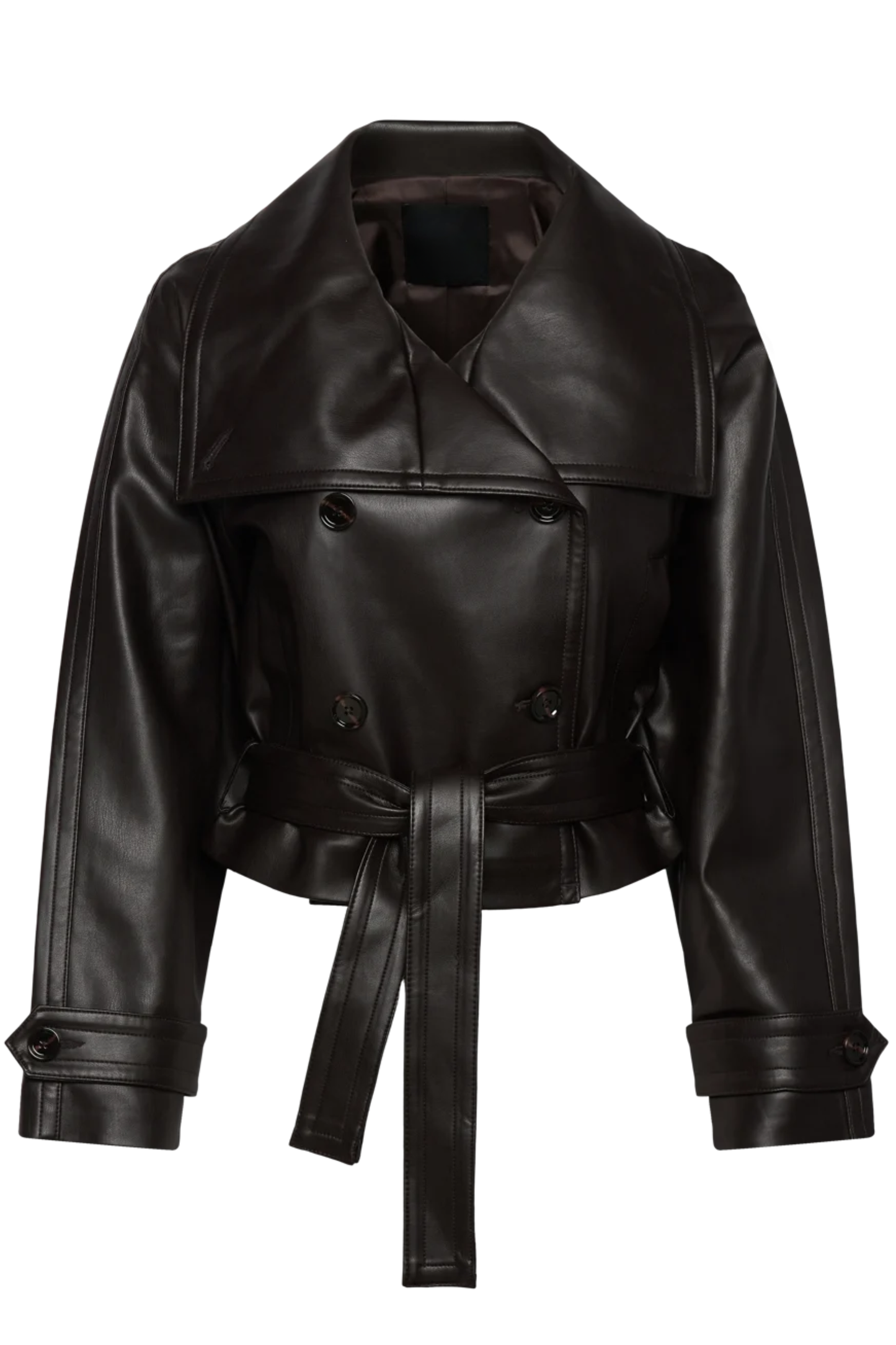 Arilya - Trench Ceinturé en Cuir