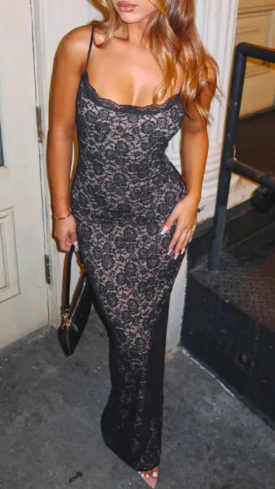 Arilya - Robe Ébène Dentelle