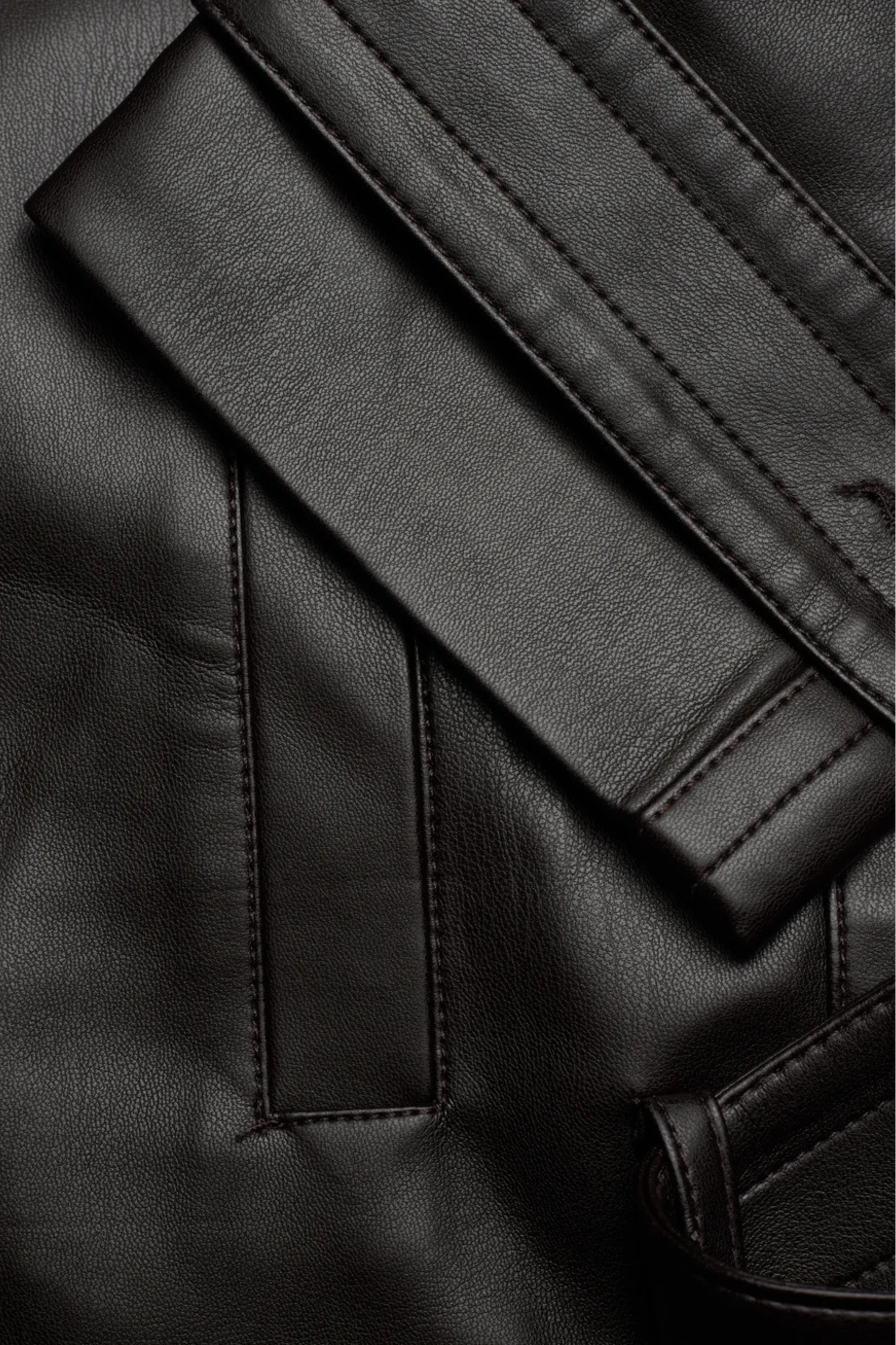 Arilya - Trench Ceinturé en Cuir