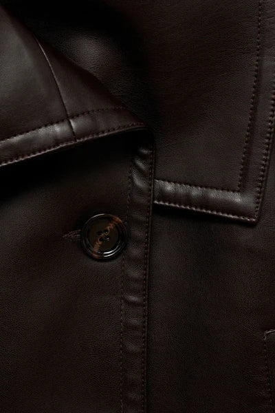 Arilya - Trench Ceinturé en Cuir