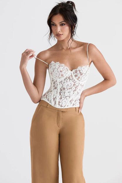 Arilya - Top Dénudé en Dentelle