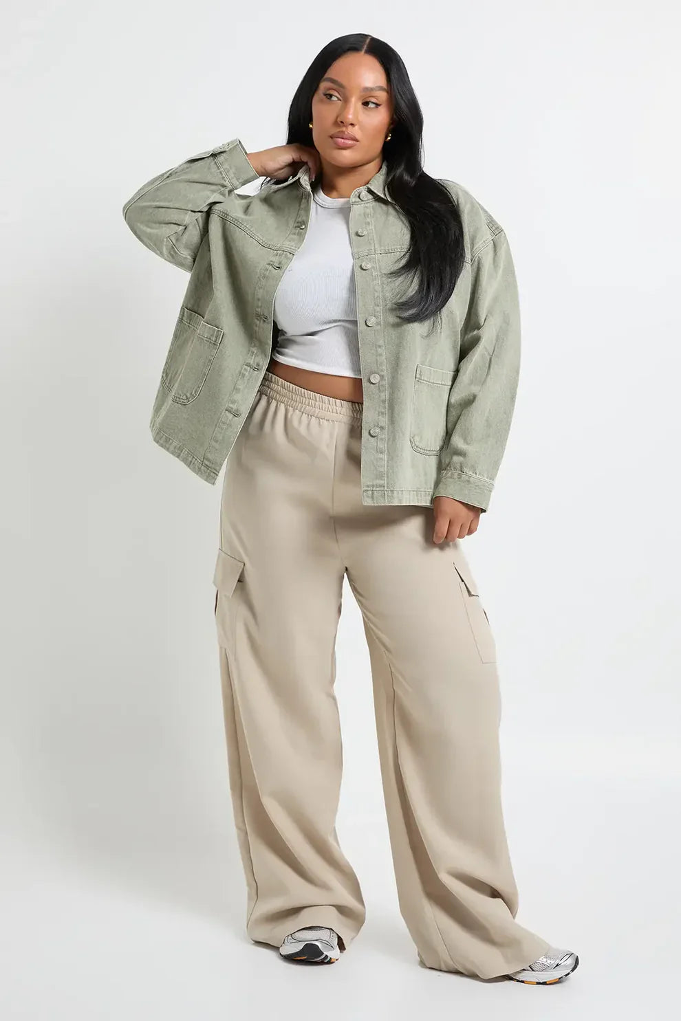 Arilya - Khaki Denim Jacket