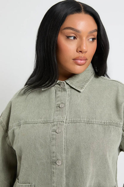 Arilya - Khaki Denim Jacket