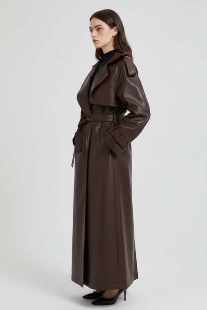 Arilya - Long Trench en Cuir