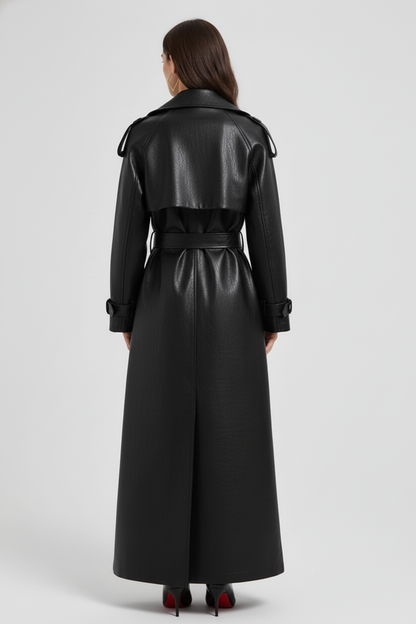 Arilya - Long Trench en Cuir
