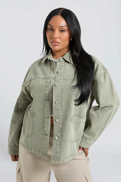Arilya - Khaki Denim Jacket